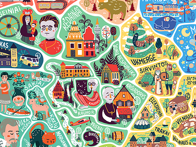 1 Dribbble illustrarion lithuania magnets map surinklietuva travel