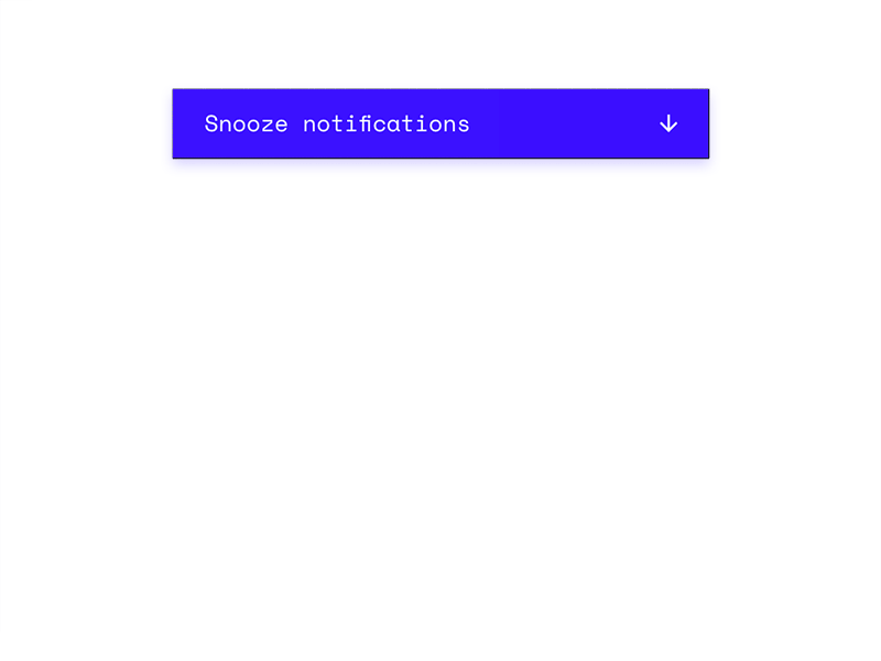 Snooze notifications dropdown menu notifications prototyping snooze ui ux uxpin