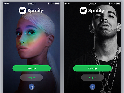 01 of #30daysofdesign! Redesign Spotify's on boarding login music onboarding redesign signup sportify ui ux