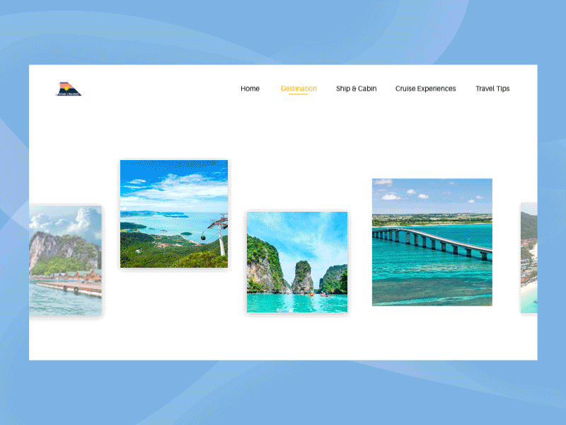 star cruises destination ui Interface animation cruises ui ux web