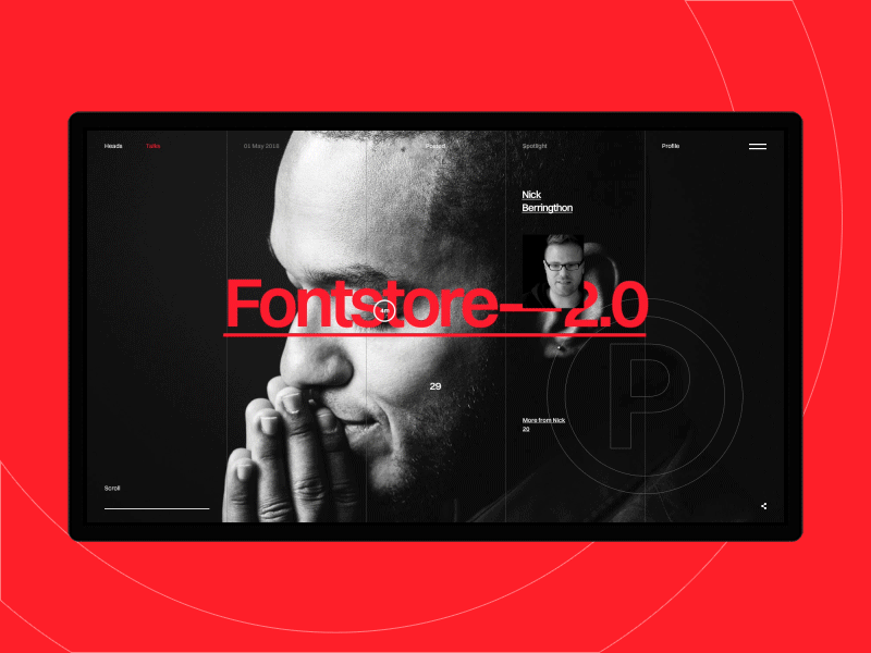 Posted animation desktop fullscreen minimal motion principle ui ux web website