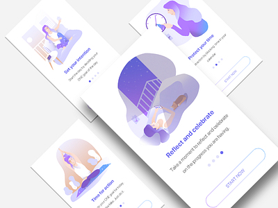 True North onboarding app illustration logo norway onboarding ux