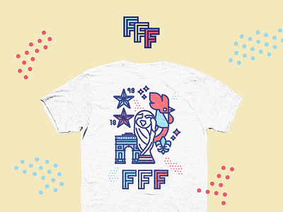 FFF Shirt cotton bureau fff france rooster shirt soccer world cup