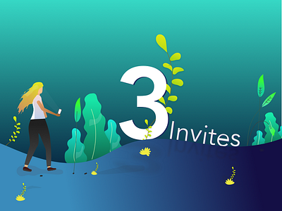Dribbble Invites!! dailyui dribbble fitness girl hair hi illustration invites red running ui