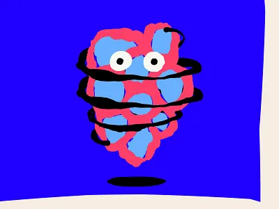 doodle abstract character cute doodle drawing eyes friendly heart illustration paint