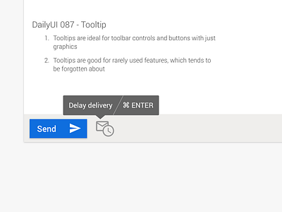 DailyUI - 087 - Tooltip 087 dailyui email toolbar tooltip