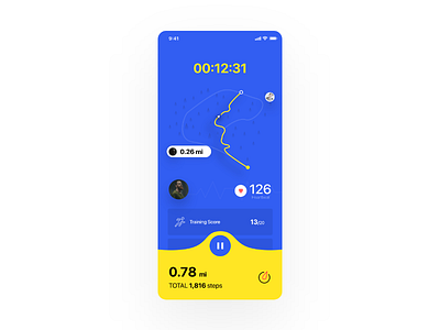 Running app app clean interaction ios iphonex mobile running sport ui ux