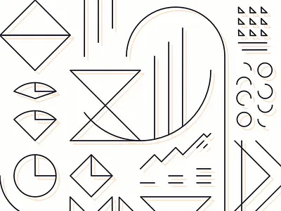 A Simple Flat Design flat graphical layout pastel thin line