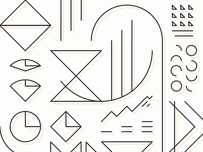 A Simple Flat Design flat graphical layout pastel thin line