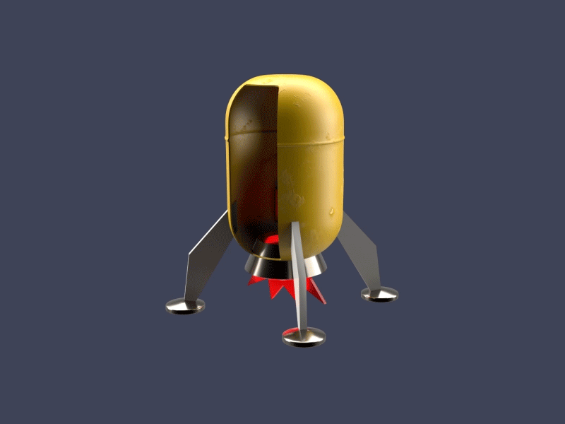 Kinder rocket 3d 3ds max kid kinder modelling pod redshift rendering