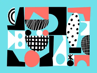 ✂️ black blue pattern red shape texture white