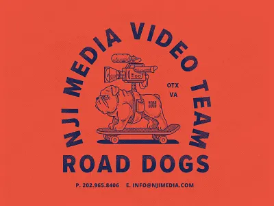 Video Team Shirts badge bulldog camera shirt video