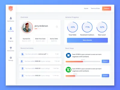 Dashboard app clean dashboard data desktop finance freelancer graph hire inspiration profile sketch