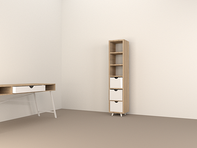 Tall Cabinet (10/10) 3d blender model render