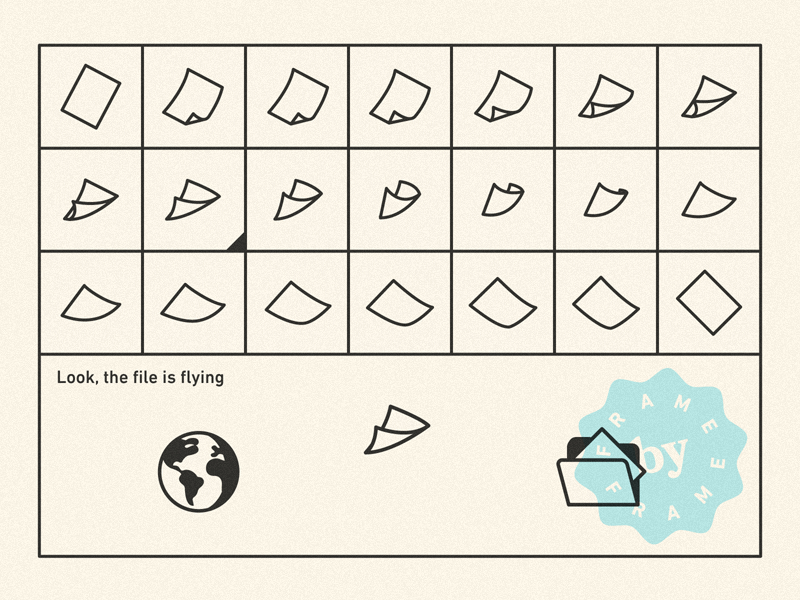 File Flying like 1995 animation copy copying file flying folder frame by frame internet retro vintage windows