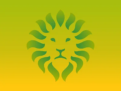Lion + Leafs + Aroma colorful gradient leafs lion logo logotype natural symbol tea