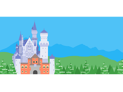 Neuschwanstein bavaria castle event gala germany material design neuschwanstein vector