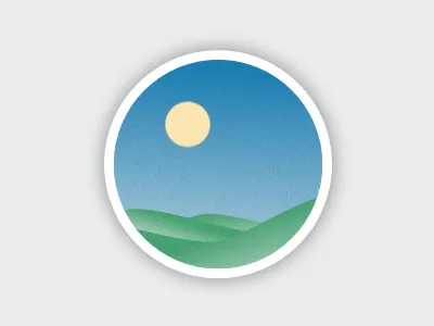 Hill Badge badge grass hills medallion