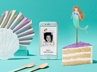 Paperless Post x Meri Meri birthday branding illustration meri meri
