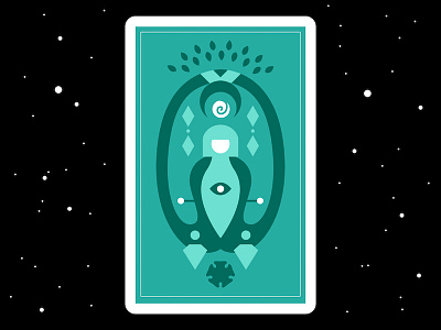 Tarot Card: World art card design doodle fortune illustration mystic tarot world