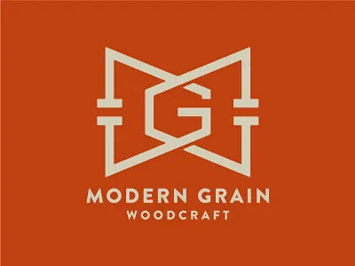 Modern Grain Woodcraft Logo logo monogram type
