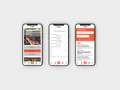 KOA finance mobile app ui design ux design