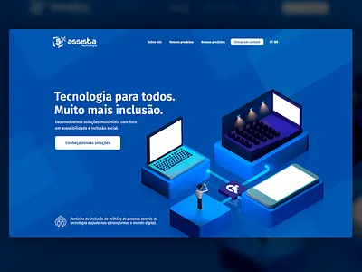 Assista Tecnologia Website accessibility cinema illustration isometric illustration landing landing page