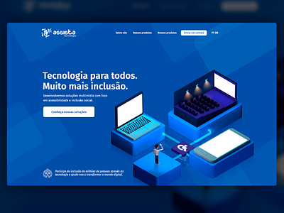 Assista Tecnologia Website accessibility cinema illustration isometric illustration landing landing page