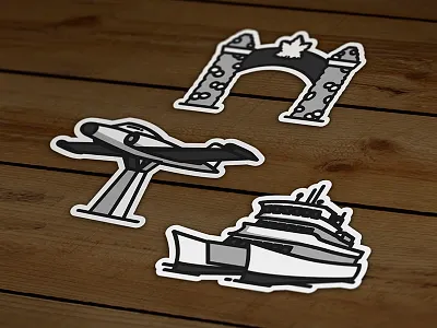 North Bay Sticker Series - Vinyl Sticker Pack cf 100 chief commanda gateway of the north north bay northern ontario ontario sticker stickers tourism north bay