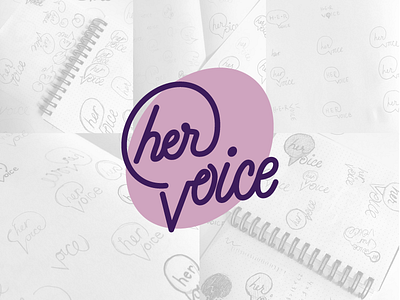 HER Voice Logo branding icon identity identity design logo logo design print public health word mark