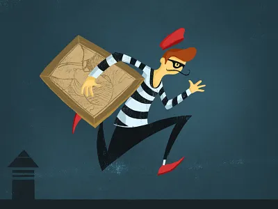 Le Thief drawing french illustration photoshop texture thief