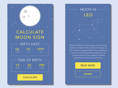 Daily UI #004 - Calculator 100 days of ui astrology avenir daily ui moon sketch ui ui design user interface ux design uxui