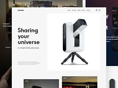 Vaonis / Stellina - website clean hellowiktor minimal product stellina telescope universe vaonis