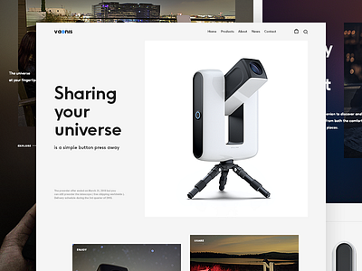 Vaonis / Stellina - website clean hellowiktor minimal product stellina telescope universe vaonis