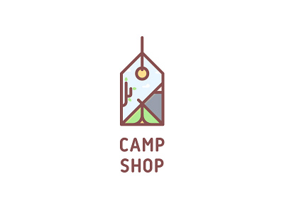 Camp Shop Logo - Day 31 badge camp camping clean forest logo logos nature shop store tag travel