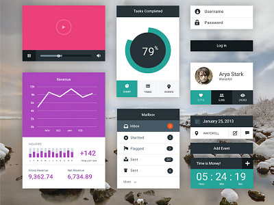 Ui Kit Design events revenue ui kit