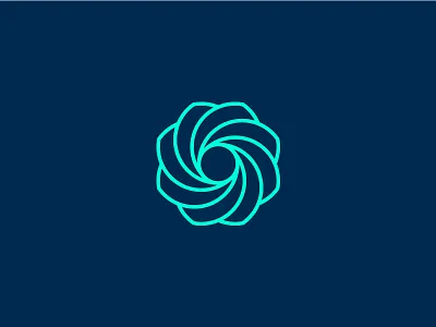 Fusion II abstract branding digital geometric logo design logo symbol rotate spiral