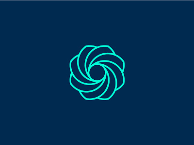 Fusion II abstract branding digital geometric logo design logo symbol rotate spiral