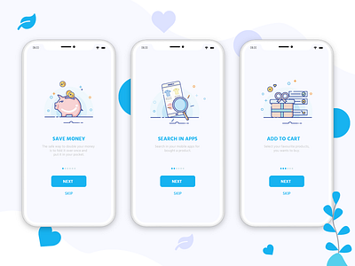 Onboarding screens interaction for Delivery Apps apps business event illustration interaction iphone mobile onboarding ui ux webui