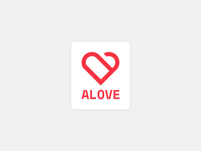 Alove Logo Concept a alove grid heart logo love red