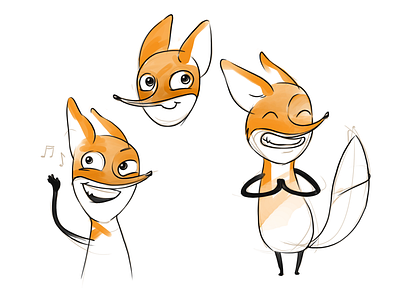 Fox art character character design concept concept art fox game design gamedev maskot sketch