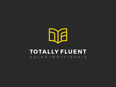TF Online Language School book branding icon identity line art mark minimal modern monogram school tf typography