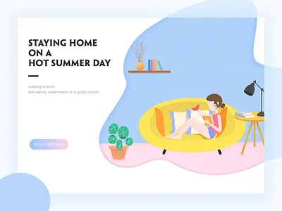 Staying home on a hot summer day ui