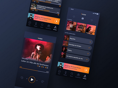 iVoox podcast app design ivoox podcast redesgin responsive design ui ux web