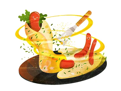 Chinese burrito | 煎饼果子 burrito chinese chineseidiom crepe design flat fourchars hiwow idiom illustration vector