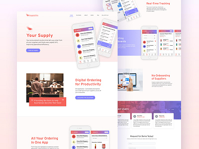 App Landing Page 2d app gradient home landing page modern ui web