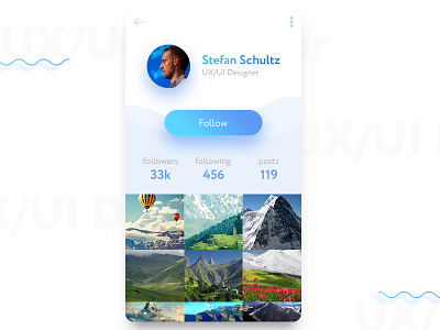 Mobile profile app element mobile ui ux web web design