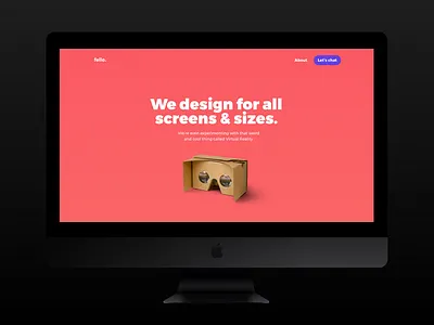 Any screen any size! π ar design landing page reality screens site ui ux virtual vr web website