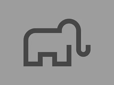 One Line Elephant graphicdesign icon illustration logo oneline pictogram symbol