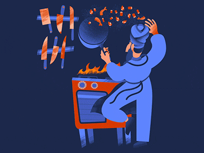 Fire Dancer cook cooking fire food hospitality indian knives pans pots prawns